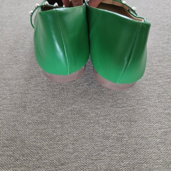 C.Paravano Mary Jane Flats  - Square Toe Ballet Flats with Pearl Strap Eu Sz 39 - Picture 5 of 7